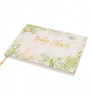 Album Baby Shower model floral - alb