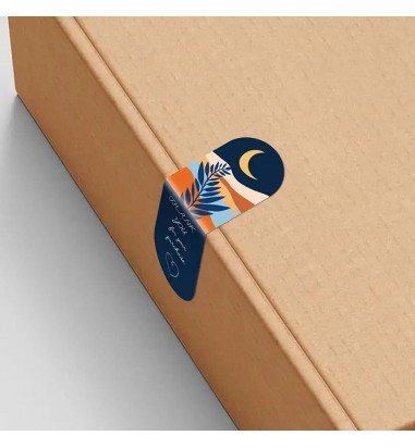 Stickere lungi ovale cu mesaj Thank...