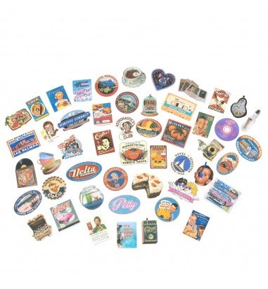 Stickere mici din hârtie - temă retro 2