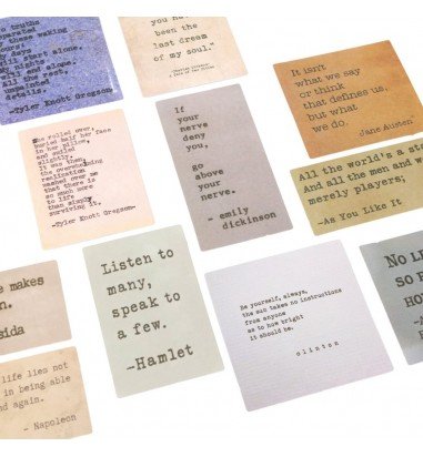 Stickere mici din hârtie - temă citate