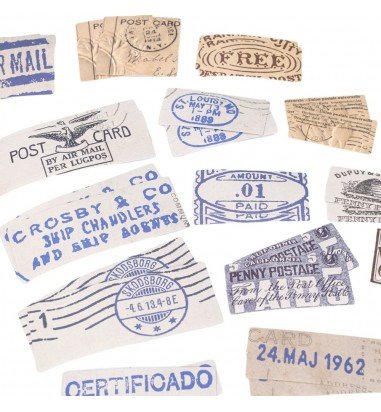 Stickere mici din hârtie - temă timbru