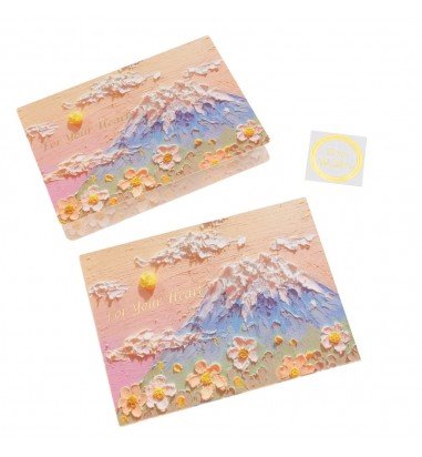 Felicitare stil pictură cu plic și...