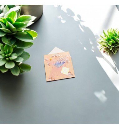 Felicitare stil pictură cu plic și...