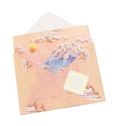 Felicitare stil pictură cu plic și...