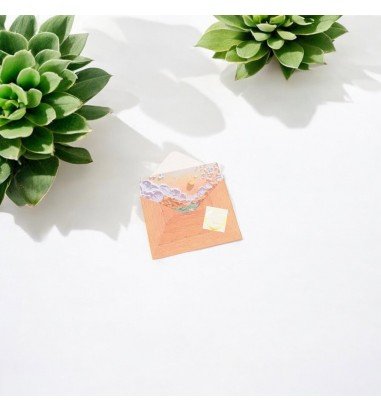 Felicitare stil pictură cu plic și...