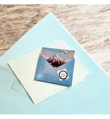 Felicitare stil pictură cu plic și...