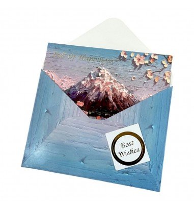 Felicitare stil pictură cu plic și...