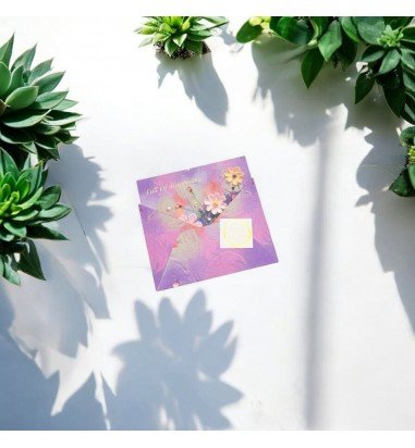 Felicitare stil pictură cu plic și...