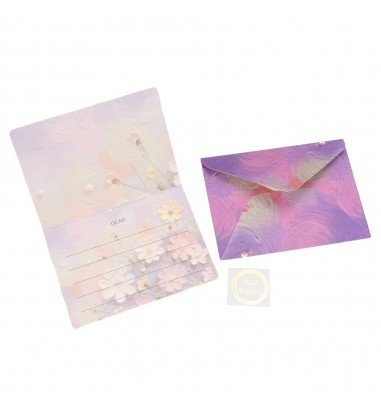 Felicitare stil pictură cu plic și...