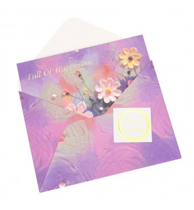 Felicitare stil pictură cu plic și...