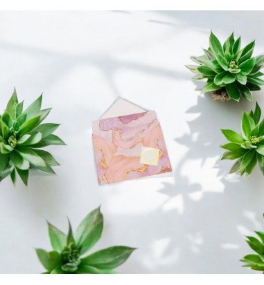 Felicitare stil pictură cu plic și...