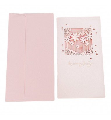 Felicitări cu fereastră model floral...