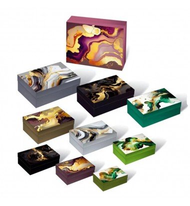 Set 10 cutii dreptunghiulare diferite...