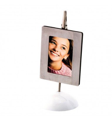 Suport foto cu clemă pentru notițe - alb