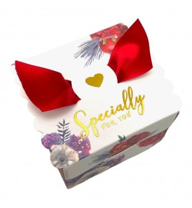 Cutie cu panglică mică - roșu (set 50...