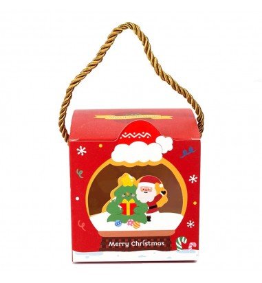 Cutie căni 3D Crăciun cu mâner de sfoară