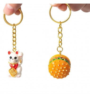 Inele breloc aurii 2.5cm cu lanț (set...