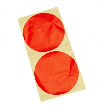 Stickere rotunde uni 10cm - roșu (set...