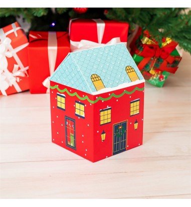 Cutie căni 3D Casa Moșului