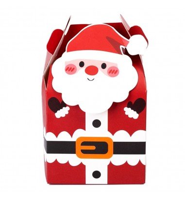 Cutie căni 3D Moș Crăciun roșu