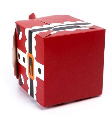 Cutie căni 3D Moș Crăciun roșu