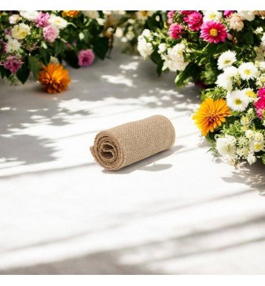 Rola iută 10cm x 1m - maro