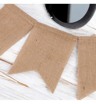 Banner dreptunghiular iută cu sfoară...