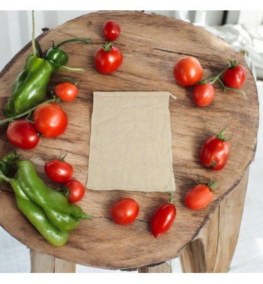 Plasă din bumbac cu închidere sfoară...