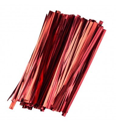 Legături plastic 10cm - roșu (set 800...