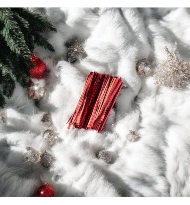 Legături plastic 10cm - roșu (set 800...