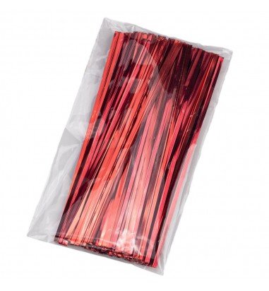 Legături plastic 10cm - roșu (set 800...