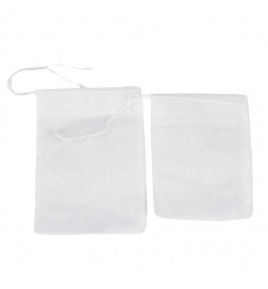 Săculeț non woven mic cu sfoară - alb...