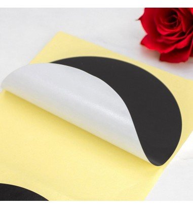 Stickere rotunde uni 10cm - negru...