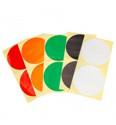 Stickere rotunde uni 10cm - negru...