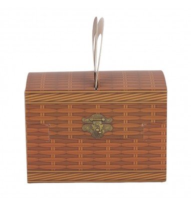 Cutie imitație cufăr cu mâner - maro...