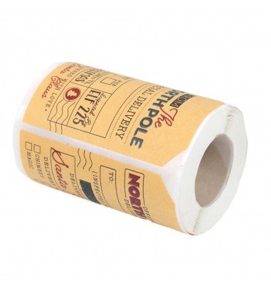 Rolă 200 stickere de Crăciun 5x7cm -...