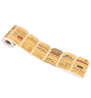 Rolă 200 stickere de Crăciun 5x7cm -...