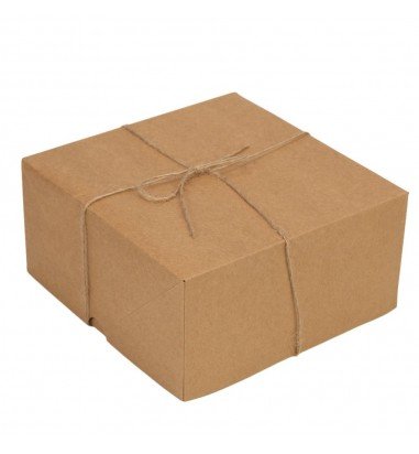 Cutie pătrată cu capac și sfoară -...