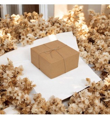 Cutie pătrată cu capac și sfoară -...