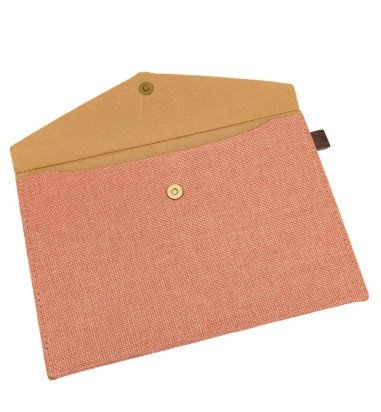 Plic textil cu capsă magnetică - roz