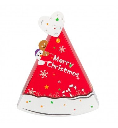 Cutie formă brad de Crăciun - roșu...