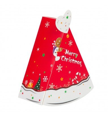 Cutie formă brad de Crăciun - roșu...