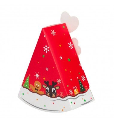 Cutie formă brad de Crăciun - roșu...