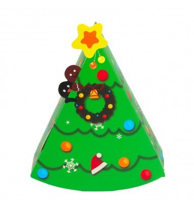 Cutie formă brad de Crăciun - verde...