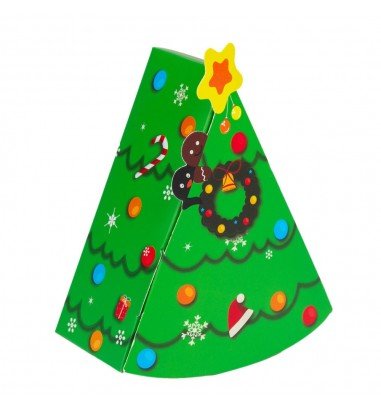 Cutie formă brad de Crăciun - verde...