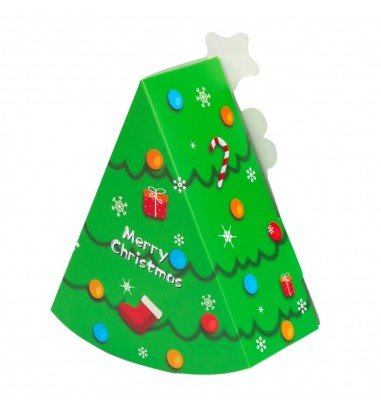 Cutie formă brad de Crăciun - verde...