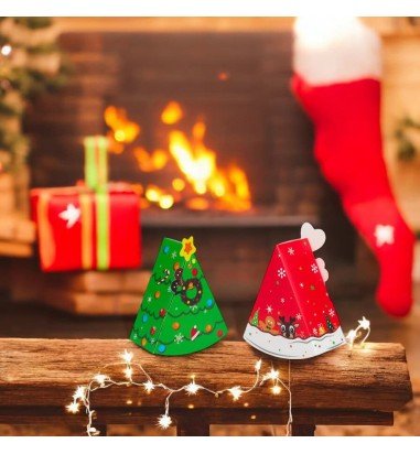 Cutie formă brad de Crăciun - verde...