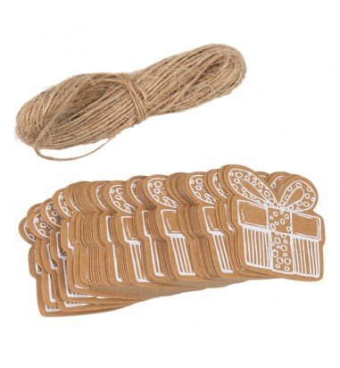 Etichete formă cadou de Crăciun cu...