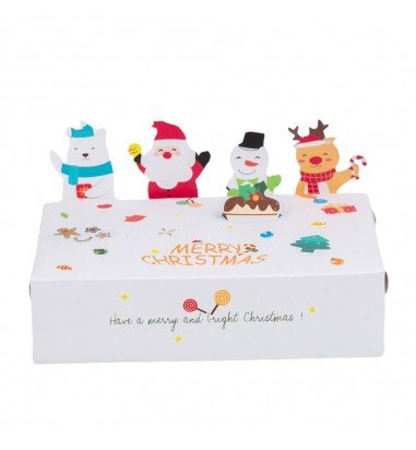 Cutie de Crăciun cu figurine 3D - alb...