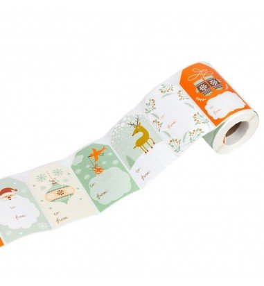 Rolă 250 stickere de Crăciun...